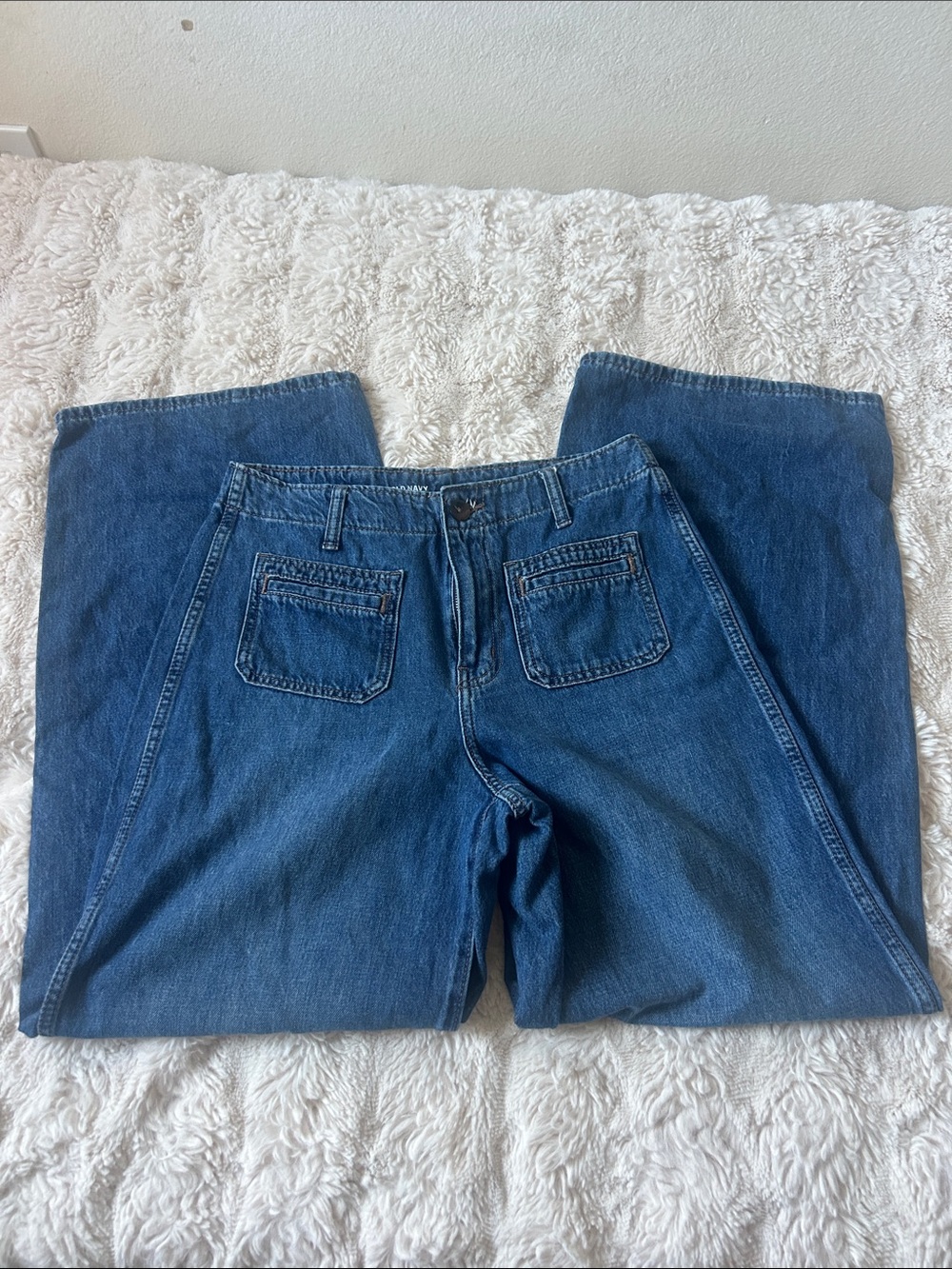 Old Navy Women's Baggy wide leg Blue Denim Jeans